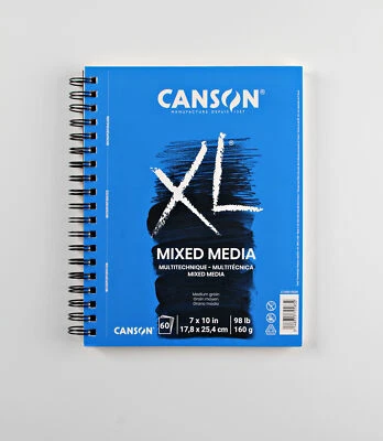 Almohadillas Canson XL Mix Media 7 pulgadas x 10 pulgadas. almohadilla de 60 hojas encuadernada en alambre Foto 1 de 4