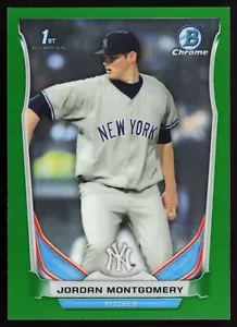 2014 Bowman Chrome Draft Jordan Montgomery 1st Prospect Green Refractor /150 - Bild 1 von 2