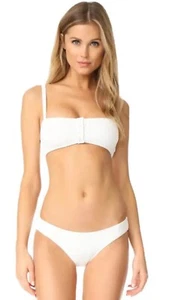 Staud x Solid & Striped White Alice Top Front Snap Button Bikini Top NWT Size S - Picture 1 of 4