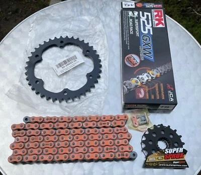 Kit Catena per Ktm 1290 Super Duke, Gt, 17-38-112, Catena, RK525ZXW, Arancione - Immagine 1 di 4