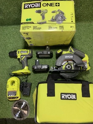 Ryobi One+ 18V Cordless Drill and Driver Tool Combo Kit - (PCL1201K2) - Image 1 of 4