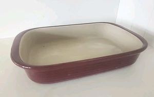 Pampered Chef Family Heritage Stoneware New Traditions 9 x 13 Baker Cranberry - Picture 1 of 4