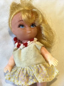 Vestido de lunares vintage años 60 muñeca rubia ojos azules Lua ver fotos - Imagen 1 de 8