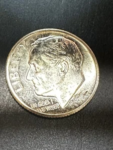 VTG 1964 D Dime DDO , DDR ,Date, Mint Mark and In God We Trust, in UNC -60 Cond. - Picture 1 of 12