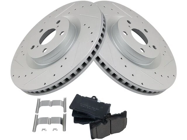 Front Brake Pad and Rotor Kit For 2016 Lexus GS200t GK951BG — 第 1/1 张图片
