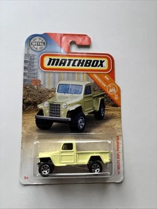 MATCHBOX 2019 #31 LIGHT YELLOW 1951 51 WILLYS JEEP PICKUP 4X4 VINTAGE TRUCK - Picture 1 of 5