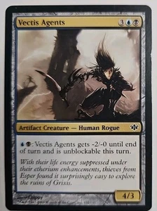 MTG Magic The Gathering Card Vectis Agents Artifact Creature Human Rogue Conflux - Picture 1 of 2