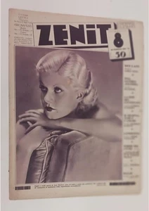 VINTAGE ITALIAN MAGAZINE ZENIT FEB 1933 JEAN HARLOW COVER - Foto 1 di 3