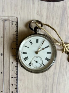 Large Silver Plated Pocket Watch - Picture 1 of 4