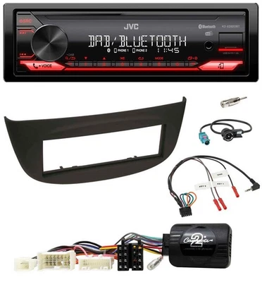 JVC Bluetooth USB DAB Lenkrad Autoradio für Renault Wind 2010-2013 N schwarz - Bild 1 von 4