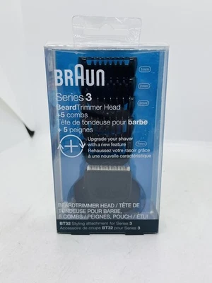 Accesorio de cabezal recortador de barba Braun Series 3 BT32 y 5 peines nuevo Foto 1 de 4