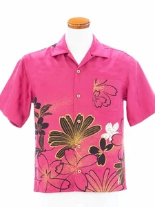 HAWAIIAN ALOHA SHIRT AH100398 JAPANESE VINTAGE KIMONO REVIVES , men's M - Picture 1 of 9