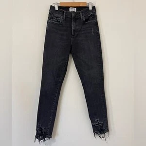 Agolde Jeans Size 27 Ash Black Distressed Denim #A018 C-844 - Picture 1 of 13