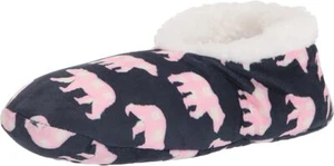 Little Blue House by Hatley Women's Sherpa Fleece Slippers, Mama Bear, Small - Picture 1 of 5