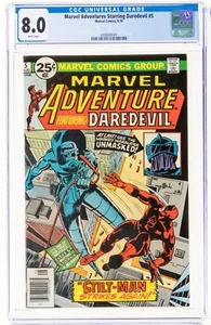 MARVEL ADVENTURES STARRING DAREDEVIL #5 WP Marvel 1976 GRADE BRONZE AGE CGC 8.0 - Picture 1 of 6