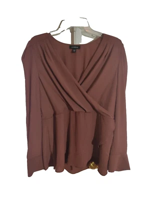 Le Chateau Blouse Women's Brown Size 2XL Summer Light - Image 1 of 4