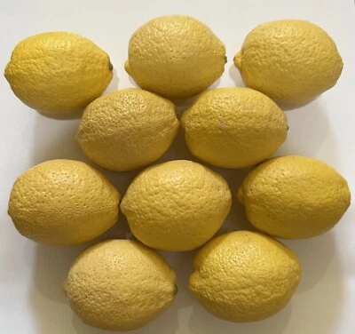 Lote de 10 artículos decorativos de decoración realistas pesados sólidos de limones 5,8 oz - 6,4 oz Foto 1 de 4