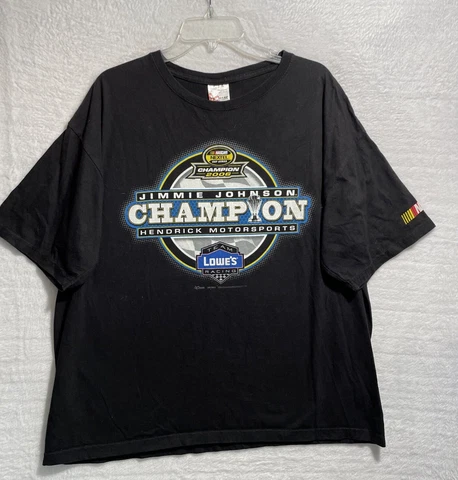 Nascar Chase T Shirt Mens XL Jimmie Johnson Championship Black Short Sleeve Crew Cover