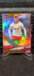 2018-19 Topps Finest UCL Orange Refractor 21/25 Timo Werner RB Leipzig