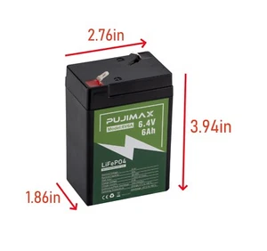 1* 6 Volt Lifepo4 Replacement Lithium Iron Phosphate Battery 2000+ Cycles 6Ah - Picture 1 of 9