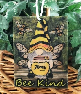 Custom Made "Gnome - Bee Kind" Air Freshener for Car, RV, Home etc. 6 Scents - Picture 1 of 1