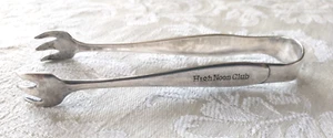 Vintage K & L Special Silver Plate Ice Tongs Barware Tool Marked High Noon Club - Picture 1 of 5