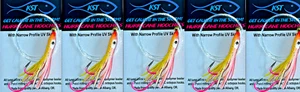 KOKANEE TROUT FISHING TACKLE 5 PINK LEMONADE HURRICANE HOOCHIE FISHING LURES - Picture 1 of 2
