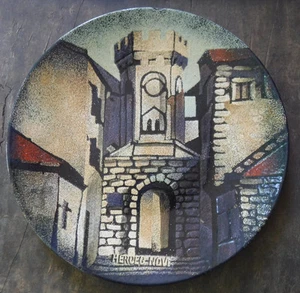 DEKOR ZAGREB RUCNI RAD ENAMEL STEEL not copper ART PLATE MID CENTURY signed '60S - Picture 1 of 7