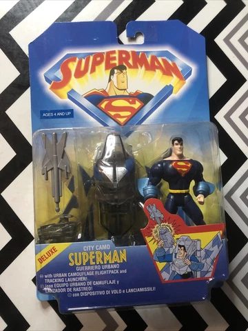 NEW SEALED Superman Kenner Hasbro Deluxe City Camo Rare Retired 1996 Collector Cover