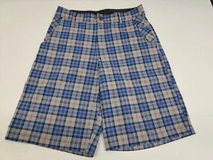 Lululemon Athleisure Plaid Casual Shorts Men's 30 Blue/Red/Blk #3042 - Picture 1 of 10