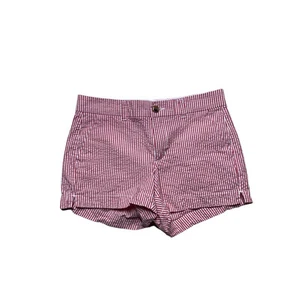 Old Navy Everyday 3" Seersucker Shorts Womens Size 2 Mid Rise Red Striped - Picture 1 of 8