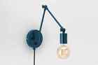 Edvin Plug-in Wall Sconce Navy Blue | Mid Century Modern Light Vintage Lamp