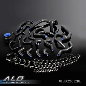 Silicone Radiator Hose Kit Fit For 86-92 Toyota Supra MK3 MA70 7M-GT Black - Picture 1 of 12