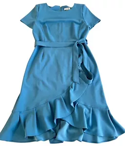 Calvin Klein SERENE Fit and Flare Dress with Flounce Tulip Skirt size 10 Women’s - Picture 1 of 14
