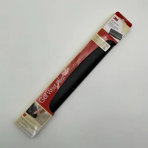 3M Gel Antimicrobial Keyboard Wrist Rest Ergonomic Comfortable Black WR309LE - Picture 1 of 5