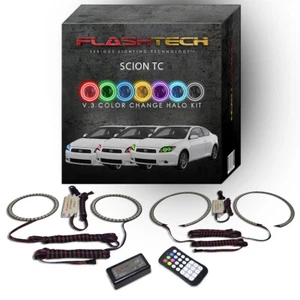 Kit de anillo halo LED ojo de ángel RGB con control remoto RF para faros Scion TC 2008-2010 - Imagen 1 de 7