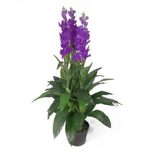 Planta de orquídea artificial 100 cm lila 100 cm plantas de casa de imitación realistas flores - Imagen 1 de 7