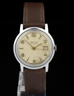 Reloj Pulsera Mecánico Soviético Vintage Años 50 Poljot 2414 SU 1MChZ REVISADO URSS ☭ Foto 1 de 4