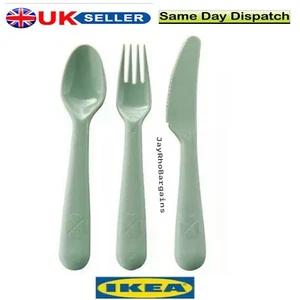 Juego de cubiertos de plástico de color para niños niño niña IKEA cuchillo tenedor - Imagen 1 de 4