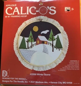 Vintage Appliqué Calic-o’s #2206 Winter Scene Kit Designs for Needle 10” Hoop - Picture 1 of 3