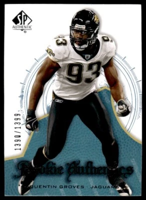 2008 SP Authentic Quentin Groves Rookie 1390/1399 Jacksonville Jaguars #137 R11 - Image 1 of 2