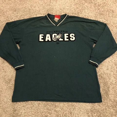 Philadelphia Eagles SweatShirt Adult Large Green Football Long Sleeve Mens U19 Cover