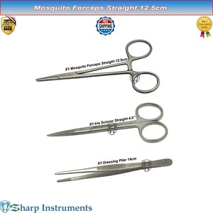 Veterinary Instruments Kit – Mosquito Forceps, Iris Scissors, Cotton Plier - Bild 1 von 9