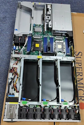 Supermicro  SYS-1029GQ-TRT 4GPU Server/2x Gold 6154 CPU/4X DDR4 32G 2400MHz - Image 1 of 3