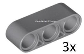 New Lego 3x Dark Bluish Gray Technic, Liftarm Thick 1 x 3 32523