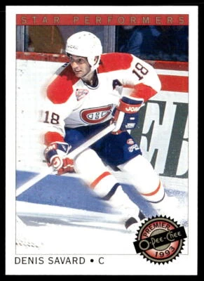 1992-93 O-Pee-Chee Premier #6 Denis Savard Montreal Canadiens HOF - Image 1 of 2