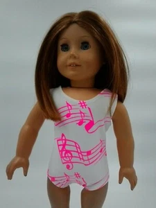 Music Notes Leotard fits American Girl dolls 18" Doll Clothes Gymnastics Dance - Picture 1 of 4