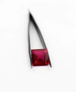 Ruby Square AAA Rated Lab Created Facated Gemstone Jewelry Red Stone 3mm to 10mm - Picture 1 of 8