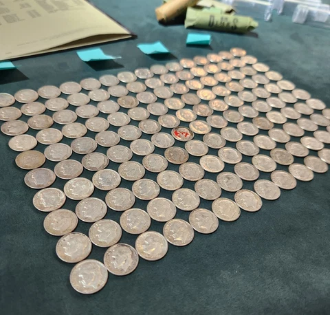 Lot of 150 Roosevelt Dimes Coins 1960s 90% Silver $15 Mixed Excellent Nice Coins Cover