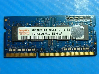 Dell M17x R3 Hynix 2GB 1Rx8 PC3-10600S Memory RAM SO-DIMM HMT325S6BFR8C-H9 - Image 1 of 2